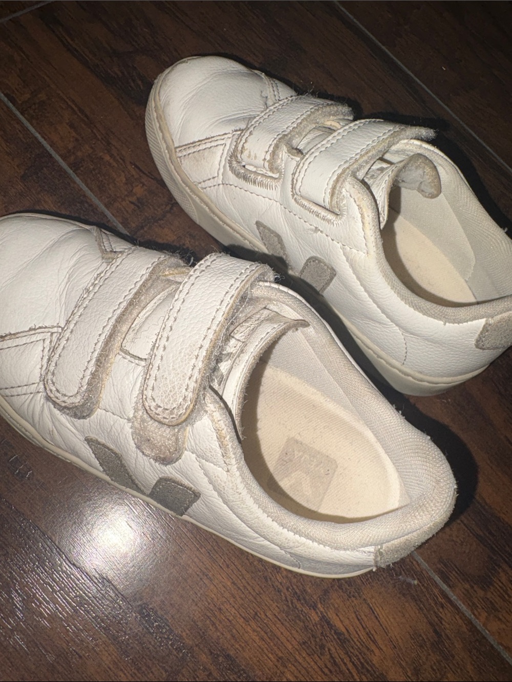 Veja Kids Cream White Velcro Sneakers